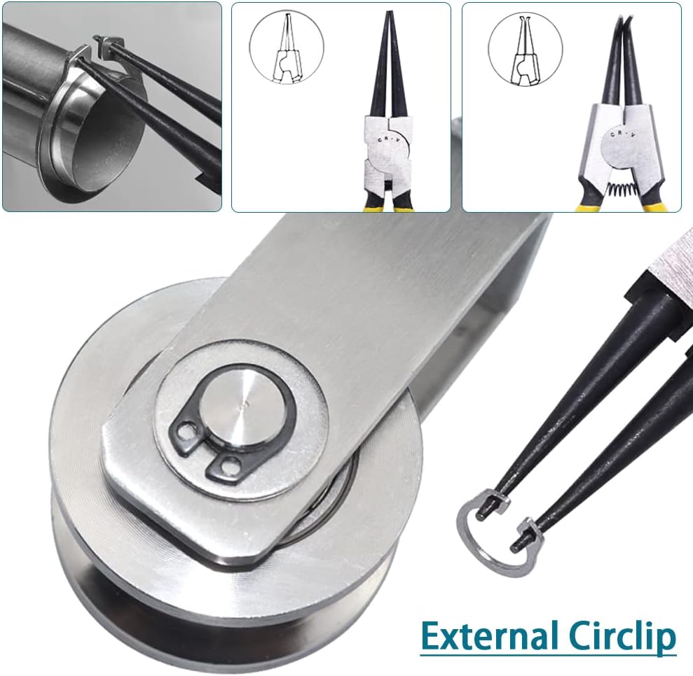 Cable Pulley Wheel Stainless Steel Swivel Pulley Block Silence Rotation Traction Wheel for Pulley System Lifting Gym Equipment Clothesline (2 Pack) - Image 5
