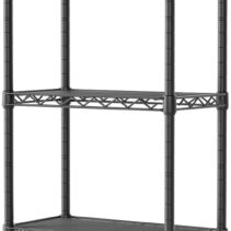 SINGAYE Metal Shelves Wire Shelving:Storage Rack Standing Units Shelf for Kitchen Laundry Bathroom Closet Organizers Pantry Narrow Mesh Adjustable 10" D x 16" W x 55" H Black