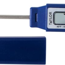 Taylor 9877FDA Compact Waterproof Digital Food Thermometer, 2.81 Inch Stem Length with FDA-Recommended 1.5mm Probe, NSF Certified, Blue